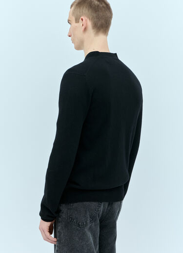 Comme Des Garçons PLAY Logo Patch Wool Cardigan Black cpl0355021