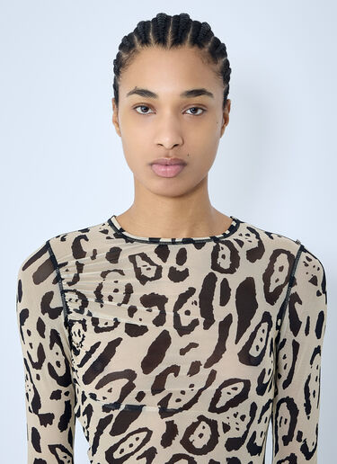 Sportmax Mesh Top Beige spx0259004