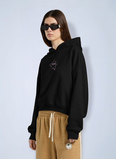 LN-CC® - Palm Angels: Icon Palm Loose Hoodie - Black Palm Angels Icon Palm Loose Hoodie Black pma0266064