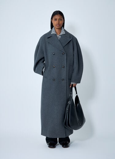 Wool-Blend Coat GANNI Wool-Blend Coat Light Grey gan0262032