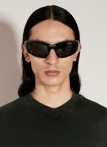 Balenciaga Dynamo Rectangle Sunglasses Black bcs0355007