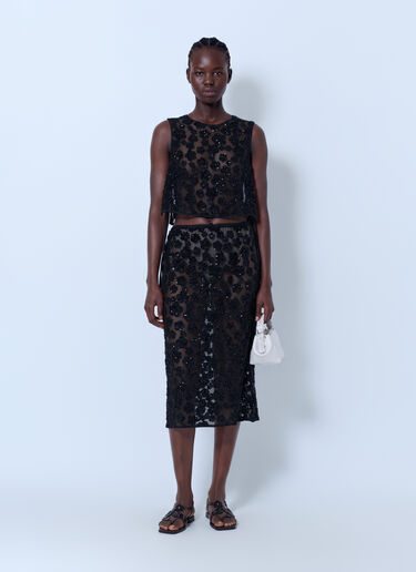 LN-CC® - Cecilie Bahnsen: Cbbria Midi Skirt - Black Cecilie Bahnsen Cbbria Midi Skirt Black cec0266028