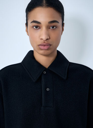 RIER Wool Blend Polo Sweater Black rrr0364001