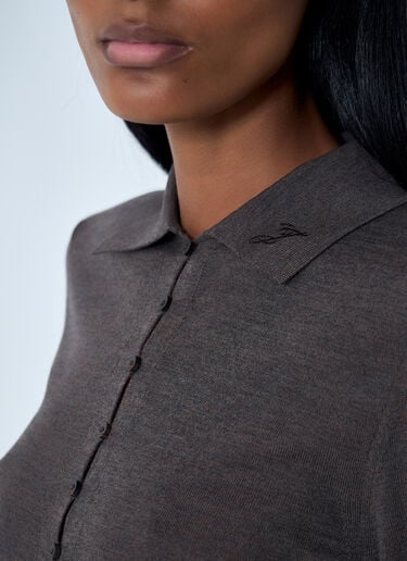 Jacquemus Le 美利奴 Polo 衫  深棕色 jac0262008