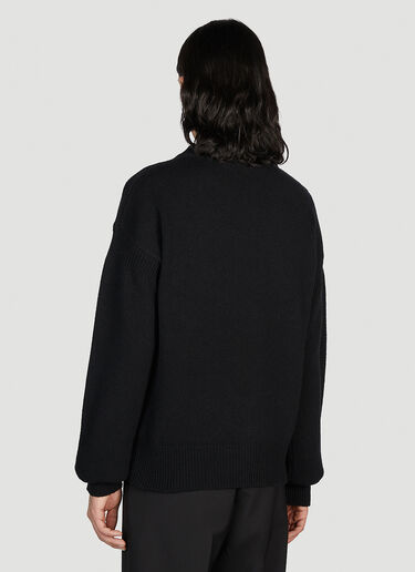 Marni Shetland Wool Logo Sweater Black mni0154003