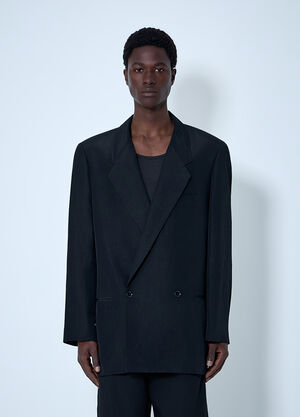 Lemaire Double-Breasted Tailored Blazer Black lem0164001