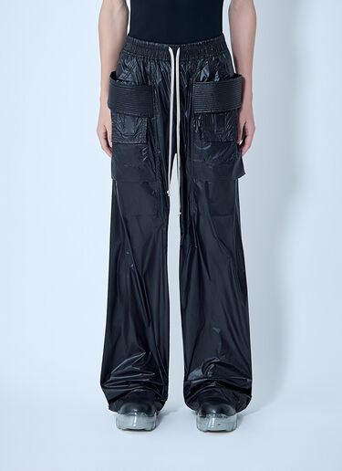 Rick Owens DRKSHDW Creatch Wide Cargo Drawstring Pants Black drk0164005