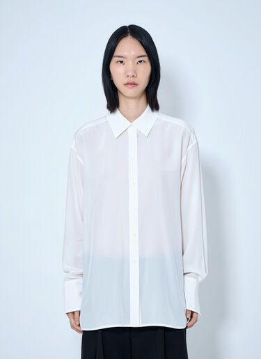 LN-CC® - Toteme: Silk Crepe Shirt - White Toteme Silk Crepe Shirt White tot0265009