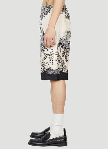 Gucci Printed Silk Shorts Cream guc0152059