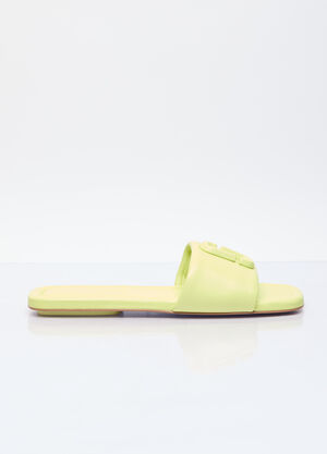 GANNI The J Marc Leather Slides Black gan0256032