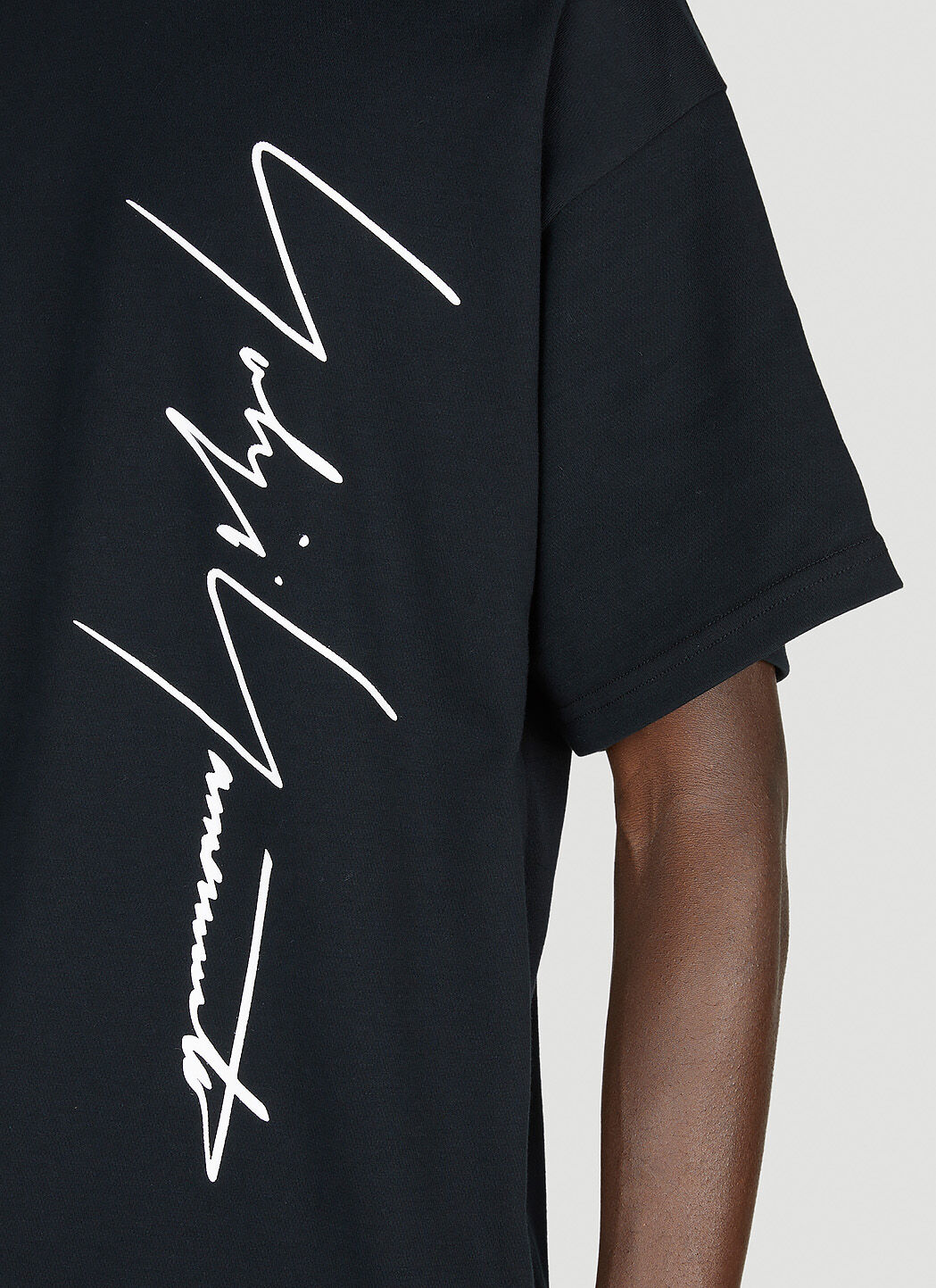 Yohji Yamamoto x New Era Logo T-Shirt in Black | LN-CC®