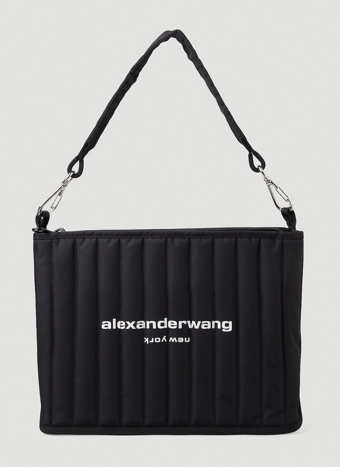 Alexander Wang Elite Tech Logo Printed Shoulder Bag In Black