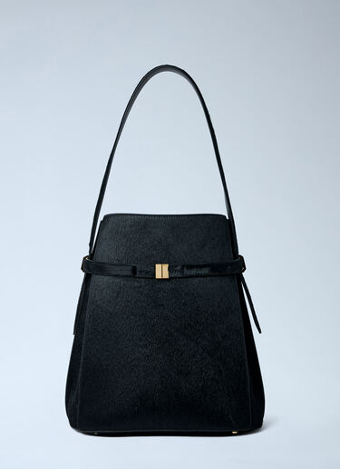 Belted Pony Hair Bucket Bag TOTEME Belted Pony Hair Bucket Bag Black tot0263073