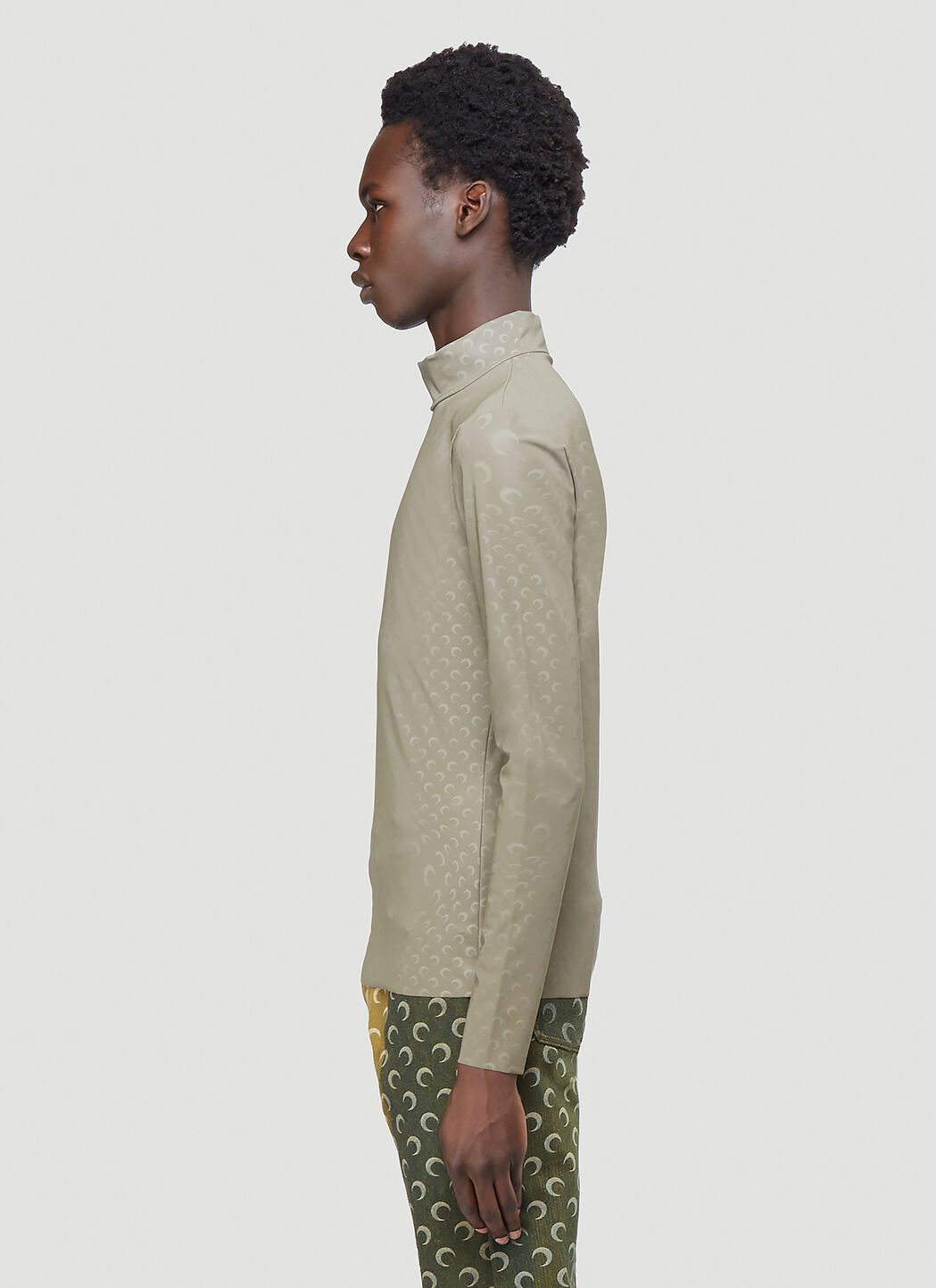 Marine Serre Crescent Moon Turtleneck Top LN CC