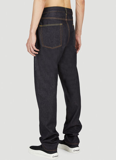 7 Moncler Fragment Text Print Jeans Black mfr0154004