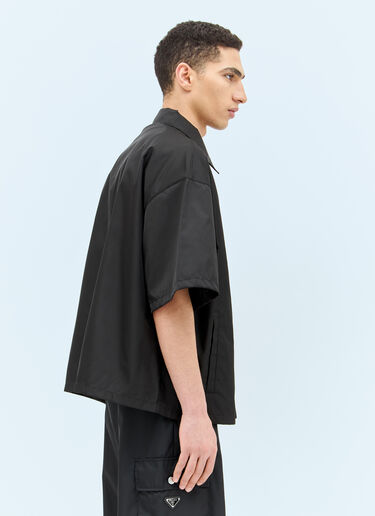 Prada Re-Nylon Short Sleeved Shirt Black pra0143011