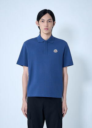 Moncler Piqué Polo Shirt Blue mon0164028
