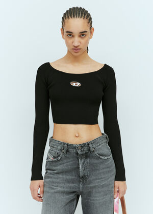 Diesel M-Vera-Ls ニット クロップトップ  ブラック dsl0257009