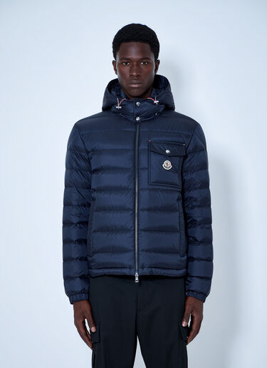 LN-CC® - Moncler: Verith Hooded Short Down Jacket - Blue Moncler Verith Hooded Short Down Jacket Blue mon0165065