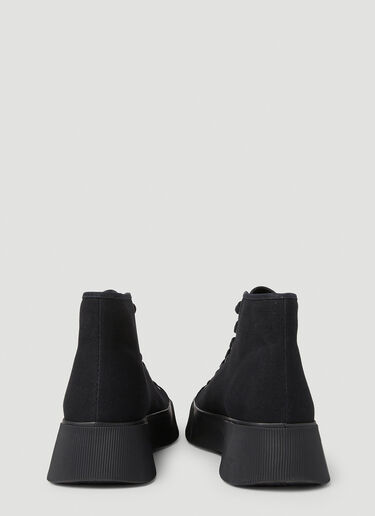 JW Anderson Logo Embroidered High Top Sneakers Black jwa0151003
