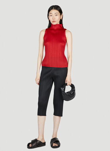 Pleats Please Issey Miyake 褶裥半高领上衣 红色 plp0253006