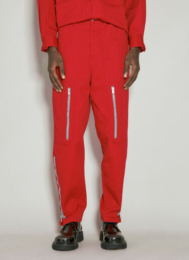 UNDERCOVER Cotton Twill Pants Red und0153008