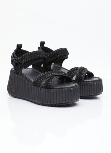 Chloé Nama Platform Sandals Black chl0255036