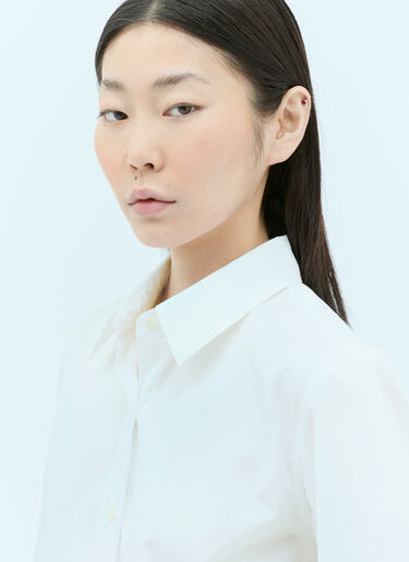 Open-Rear Poplin Shirt Dries Van Noten Open-Rear Poplin Shirt White dvn0256013