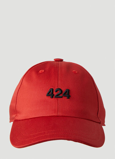 424 Logo Embroidered Baseball Cap Red ftf0148013