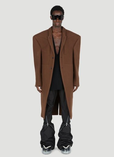 Rick Owens Tatlin Wool Jacket Brown ric0153001