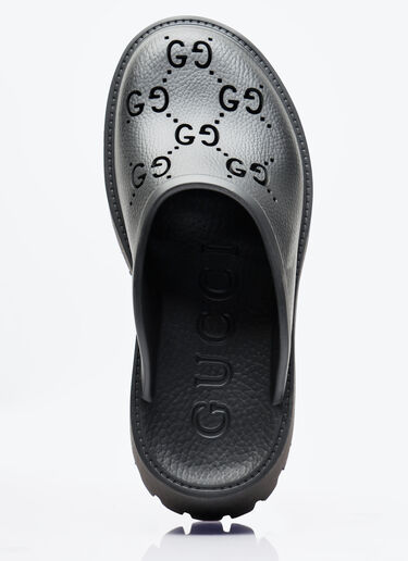 Gucci Perforated G Platform Mules Black guc0245092