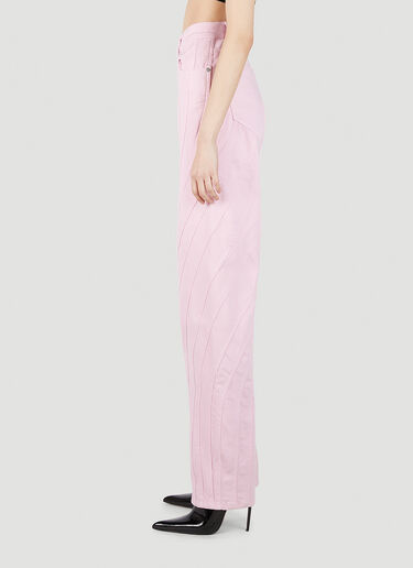 Mugler Structured Panel Jeans Pink mug0251067