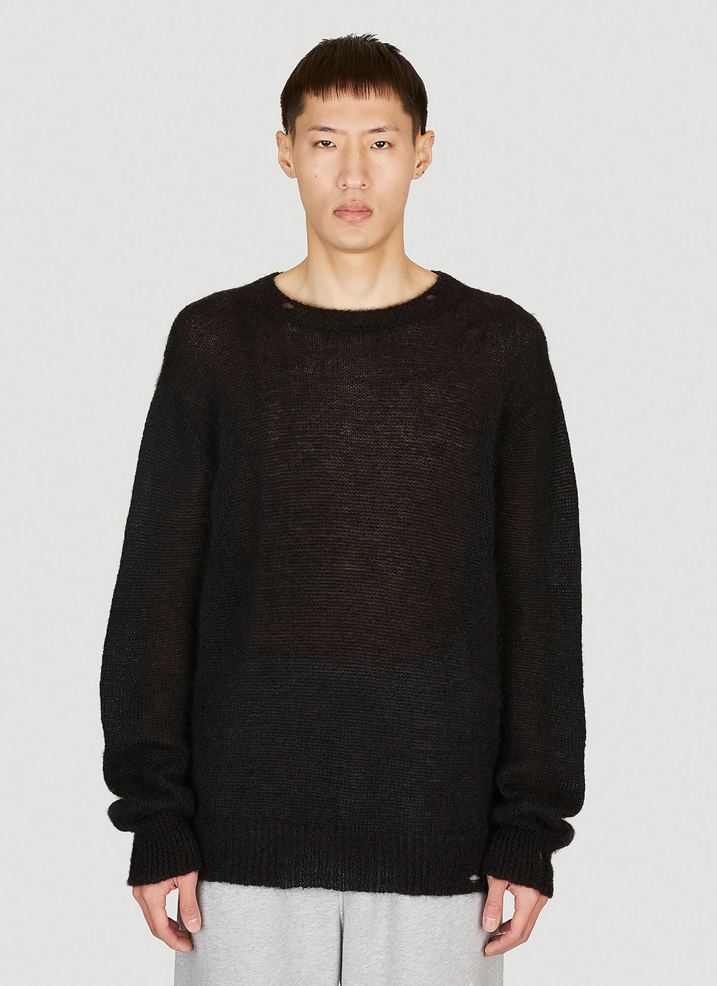 Shop Dolce & Gabbana Wool-blend Knit Sweater In Black