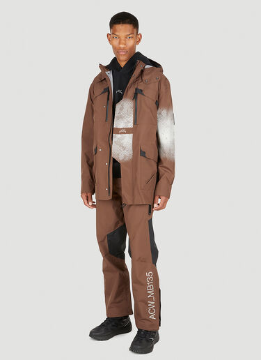 A-COLD-WALL* Graphic M-65 Shell Hooded Jacket Brown acw0149007