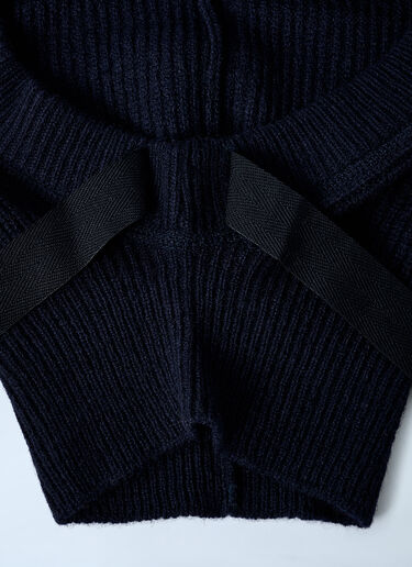 MHL by Margaret Howell Knitted Wool Hood Navy mhl0162008