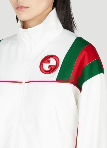 Gucci 로고 자수 스웨트셔츠 화이트 guc0253004