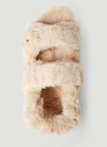 Max Mara Sandya Shearling Sandals Beige max0251034