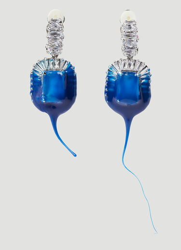 Ottolinger Diamond Dip Clip Earrings Blue ott0248022