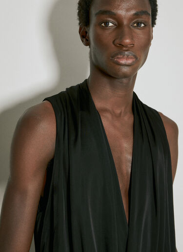 Wraparound Jersey Top Saint Laurent Wraparound Jersey Top Black sla0154006
