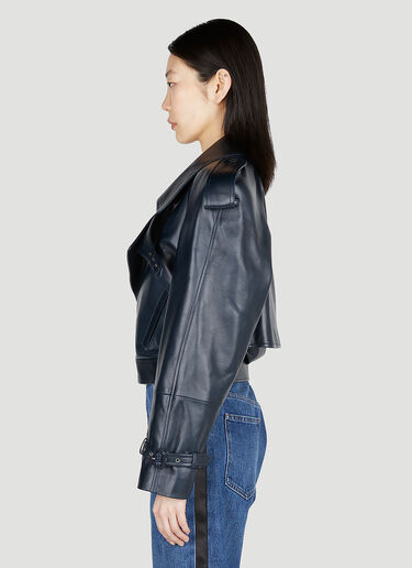 Saint Laurent Cropped Trench Jacket Blue sla0252016