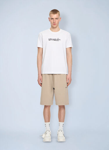 LN-CC® - Off-White: Heraldic Arrow Skate Sweatshort - Red Off-White Heraldic Arrow Skate Sweatshort Red ofw0164116