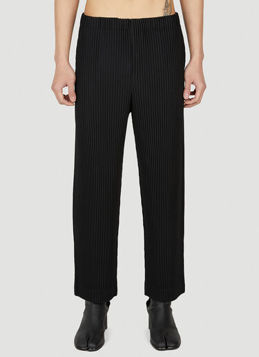Loose Fit Straight Pants Homme Plissé Issey Miyake Loose Fit Straight Pants Black hmp0152008