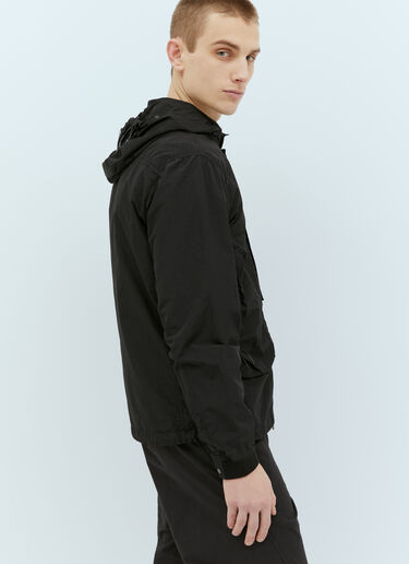 C.P. Company 플랫 고글 후드 오버셔츠 블랙 pco0155004