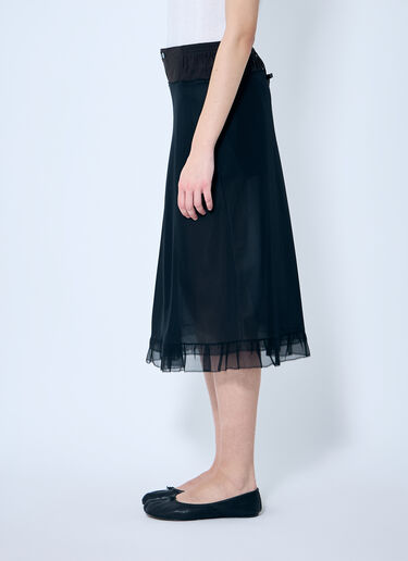 Maison Margiela 缎面中长半身裙  黑色 mla0259011