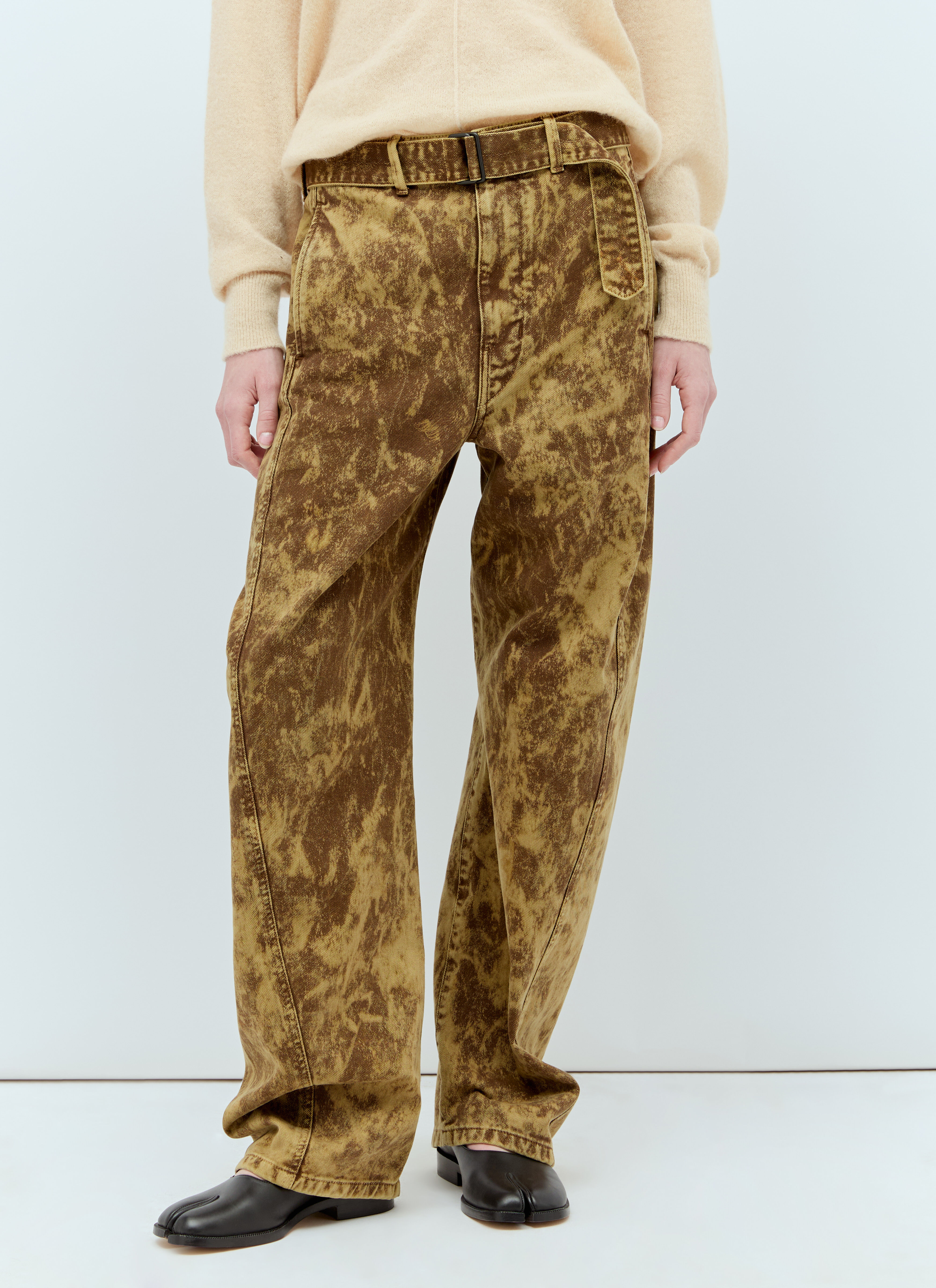 注目ショップ・ブランドのギフト の ツイストベルトジーンズ レディース Lemaire ブラウン LN-CC® | パンツ