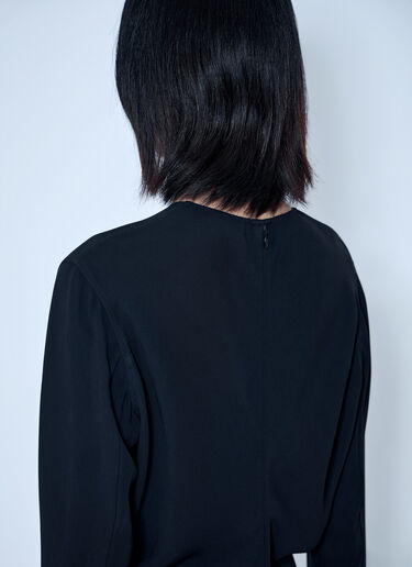 LN-CC® - Toteme: Long-Sleeve Slouch Waist Dress - Black Toteme Long-Sleeve Slouch Waist Dress Black tot0265067