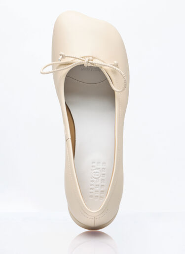 MM6 Maison Margiela Anatomic Ballerina Shoes Cream mmm0258005