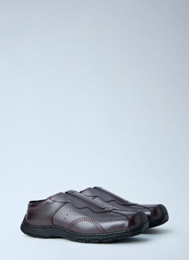 Dr. Martens Aurix Oxblood Satin Finish Leather Slip Ons Burgundy drm0365007