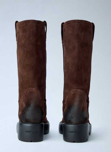 Miu Miu Suede Boots Brown miu0266004
