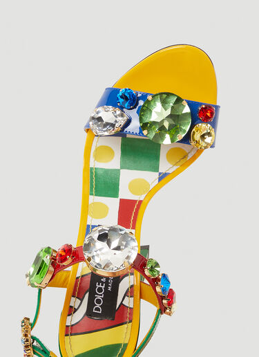 Dolce & Gabbana Gemstone Embellished Sandals Multicolour dol0253019
